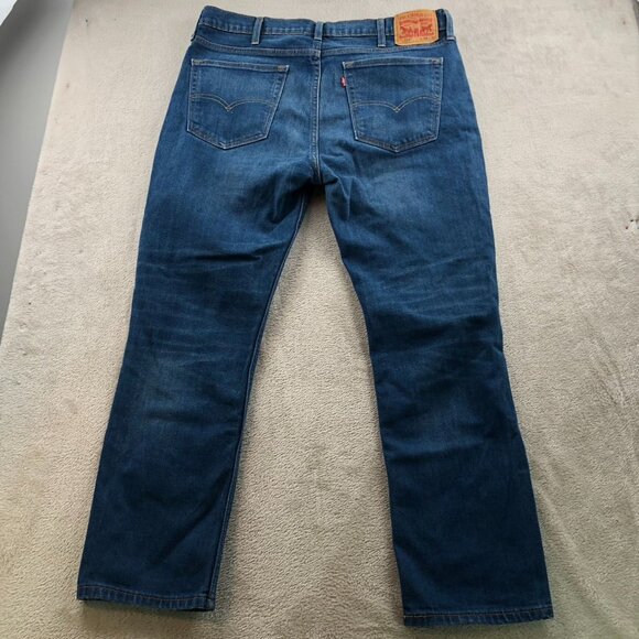 Levi's Men's Jeans Size 38x32 514 Straight Classic Blue Denim Casual Pockets - Picture 15 of 15
